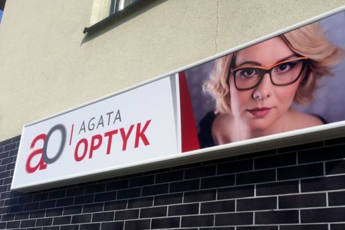 Kaseton świetlny na ramie click z wydrukiem w technologii HP Latex