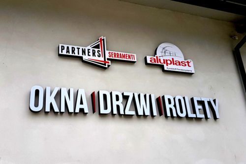 Litery świetlne świecące Strumień