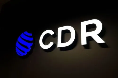 Logo 3D podświetlane na ścianie